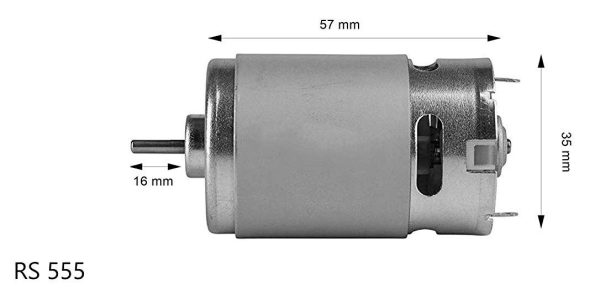 RS-555 Multipurpose Brushed Motor for DIY Applications & PCB Drill - Image 3